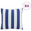 vidaXL Almofadas decorativas 4pcs 50x50 cm tecido riscas azul/branco