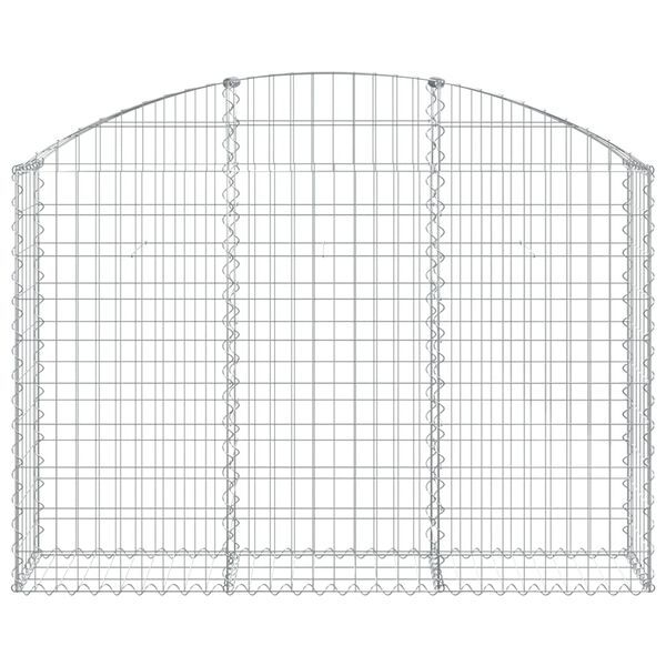vidaXL Cesto gabião arqueado 150x30x100/120 cm ferro galvanizado