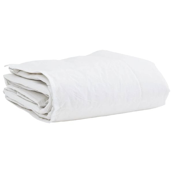vidaXL Edredom de Inverno com travesseiro 2 pcs Branco Pena de ganso