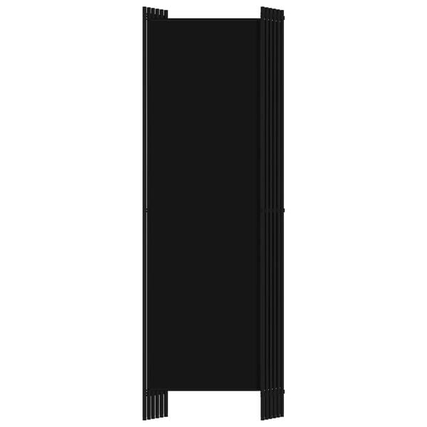 vidaXL Divisória de quarto com 6 painéis 300x180 cm preto