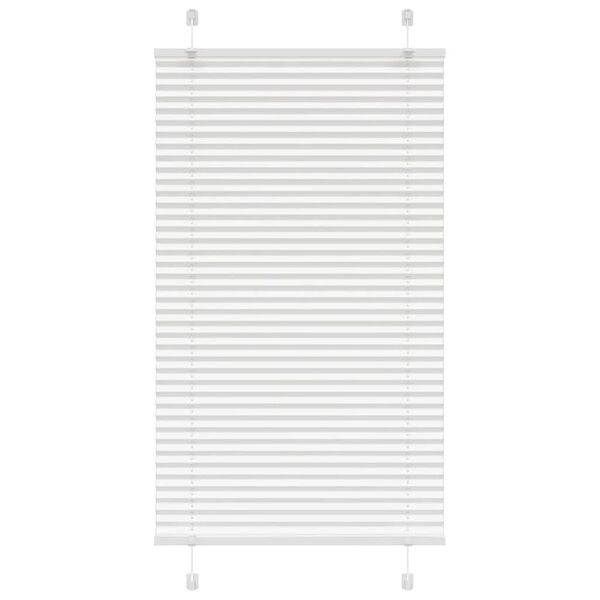 vidaXL Branco Plissada Cega 80x100 cm Largura Tecido 79,4 cm Poli&eacute;ster