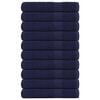 vidaXL Toalhas FROGN 10 pcs 100x200 cm 360 g/m&sup2; azul marinho