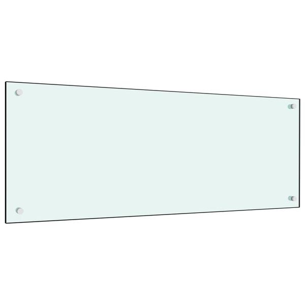 vidaXL Painel anti-salpicos de cozinha 100x40cm vidro temperado branco