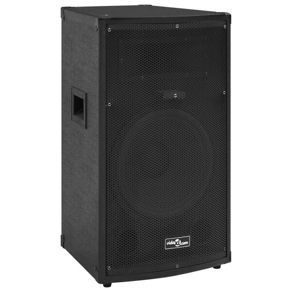 vidaXL Coluna palco Hifi profissional passiva 1000 W 37x37x64 cm preto