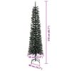 vidaXL &Aacute;rvore de Natal Artificial Verde 210 cm PVC, Pl&aacute;stico e A&ccedil;o