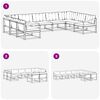 vidaXL Conjunto de Sof&aacute;s para Exterior 9 pcs Natural e Creme