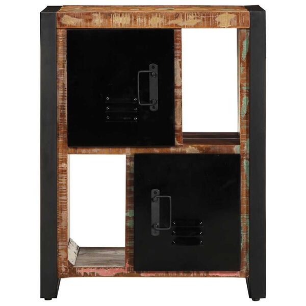 vidaXL Aparador multicor 55x35x70 cm madeira maciça recuperada