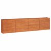 vidaXL Canteiro de jardim 320x40x77 cm a&ccedil;o corten cor enferrujado