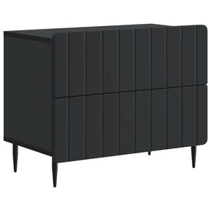 vidaXL Arm&aacute;rio de Cabeceira com gaveta Preto 62 x 34,5 x 49,5 cm