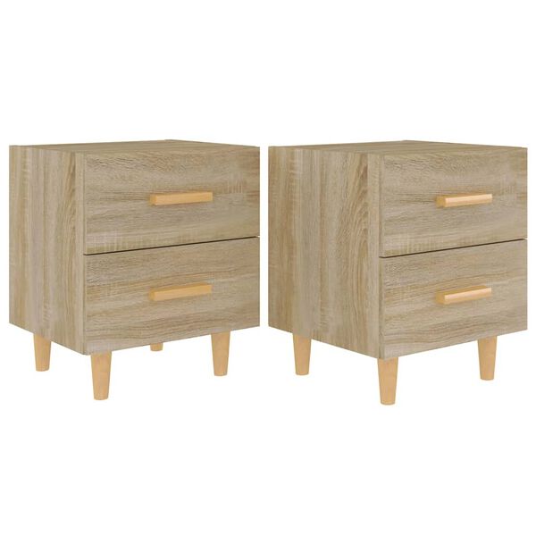 vidaXL Mesas de cabeceira 2 pcs 40x35x47,5 cm cor carvalho sonoma