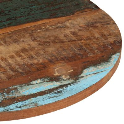 vidaXL Tampo de mesa redondo 70 cm 25-27 mm madeira recuperada maciça