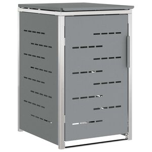 vidaXL Armazenamento de Lixeira para 1 caixote 240L Cinzento