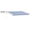vidaXL Toldo Retr&aacute;til El&eacute;trico Azul e Branco 3 x 2 m