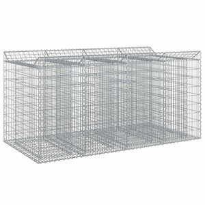 vidaXL Cama elevada de gabi&atilde;o 2 pcs Prateado