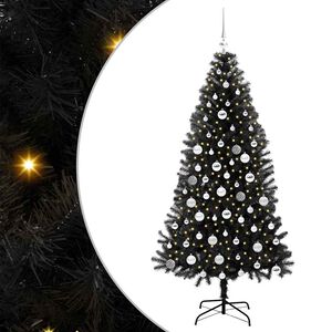 vidaXL &Aacute;rvore de Natal Preto 180 cm PVC