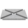 vidaXL Placas peso guarda-sol triangulares 4 pcs granito 60 kg cinzento
