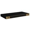 vidaXL Prateleira de parede suspensa 50x23x3,8 cm MDF preto