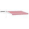 vidaXL Toldo Retr&aacute;til El&eacute;trico Vermelho e branco 3 x 2,5 m