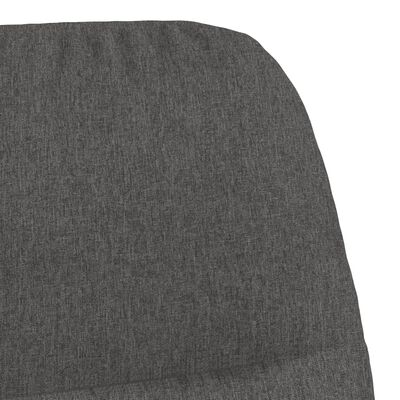 vidaXL Cadeira de baloiço tecido cinzento-escuro