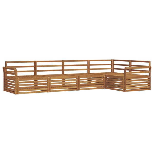 vidaXL Conjunto de Sof&aacute;s para Exterior 5 pcs Natural