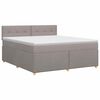 vidaXL Cama box spring com colch&atilde;o Cinzento-acastanhado 140 x 200 cm