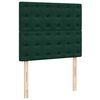 vidaXL Cama boxspring com colch&atilde;o 120x200 cm veludo verde-escuro
