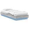vidaXL Estrutura de Cama com LED Sonoma cinzento 80 x 200 cm