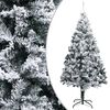 vidaXL Árvore de Natal artificial com flocos de neve 400 cm PVC verde