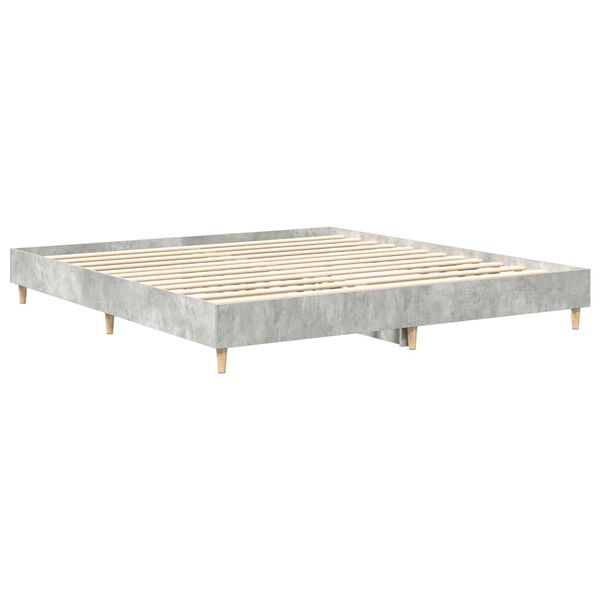 vidaXL Estrutura cama s/ colch&atilde;o 180x200cm cinza cimento