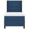 vidaXL Cama Box com colch&atilde;o com cabeceira Azul 90 x 190 cm tecido