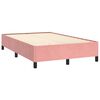 vidaXL Cama boxspring com colch&atilde;o 120x190 cm veludo rosa