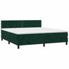 vidaXL Cama com molas/colch&atilde;o 180x200 cm veludo verde-escuro