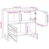 vidaXL Buffet Castanho 80 x 33 x 75 cm Madeira de mangueira maci&ccedil;a