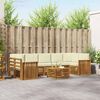 vidaXL Conjunto de Sof&aacute;s para Exterior 8 pcs Natural e Creme