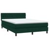 vidaXL Cama com molas/colch&atilde;o 160x220 cm veludo verde-escuro