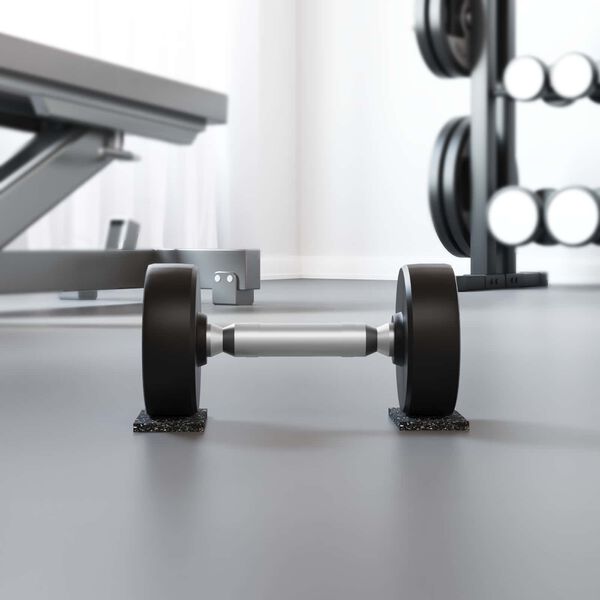 vidaXL Rolo de Borracha Preto Borracha