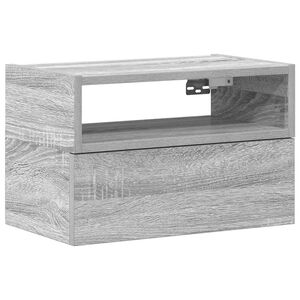 vidaXL Mesa de cabeceira de parede 45x26x28,5 cm cinzento sonoma
