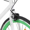 vidaXL Bicicleta de mudan&ccedil;as fixas 700c 59 cm branco e verde