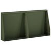 vidaXL Muro de Conten&ccedil;&atilde;o 2 unid. 40 x 12 x 40 cm A&ccedil;o Verde-Azeitona