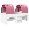 vidaXL Cama com T&uacute;nel 3 unid. Branco e Rosa Derivados de Madeira