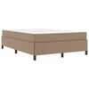 vidaXL Estrutura da Cama com colch&atilde;o Cappuccino 140 x 190 cm tecido
