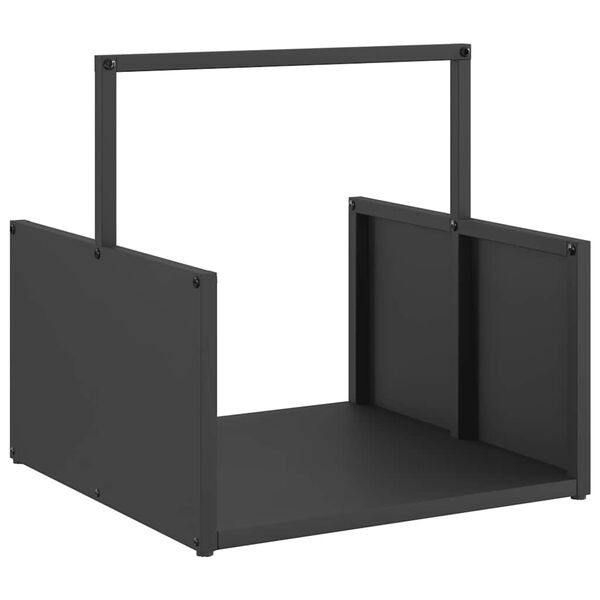 vidaXL Suporte para lenha 40x40x40 cm a&ccedil;o laminado a frio preto