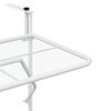 vidaXL Mesa para varanda 60x40 cm a&ccedil;o branco
