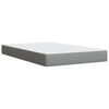 vidaXL Cama boxspring com colch&atilde;o 120x190 cm tecido cinzento-claro