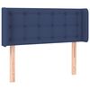vidaXL Cabeceira de cama c/ luzes LED tecido 103x16x78/88 cm azul