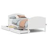 vidaXL Cama sem colch&atilde;o 75x190 cm madeira de pinho maci&ccedil;a branco