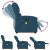 vidaXL Poltrona elevat&oacute;ria de massagens veludo azul