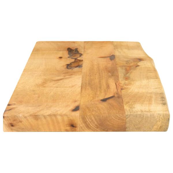vidaXL Tampo de mesa c/ borda viva 80x20x3,8cm mangueira &aacute;spera maci&ccedil;a