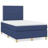 vidaXL Cama boxspring com colch&atilde;o 120x190 cm tecido azul