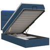 vidaXL Cama Ottoman com Colch&atilde;o e LED Azul 100 x 200 cm Tecido